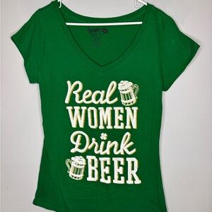 Spencer's Bold Green Graphic Cotton Tee Size XL